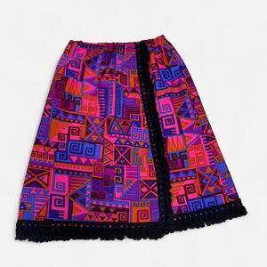Handmade Vintage Psychedelic Midi Skirt